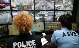 Le centre de supervision urbain (CSU) le 12 juillet 2016 à Nice