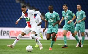 Neymar double la mise un peu n'importe comment face à Angers, le 21 avril 2021.