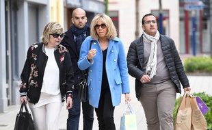 Michèle Marchand alias «Mimi» avec Brigitte Macron au Touquet lors de la campagne présidentielle en 2017.