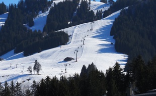 La station de ski de Megève, dans les Alpes, fermée. (illustration)