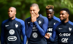 Kylian Mbappé à Clairefontaine le 30 mai 2017.