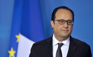 Le président François Hollande lors de sa conférence de presse sur la Grèce le 13 juillet 2015 à Bruxelles