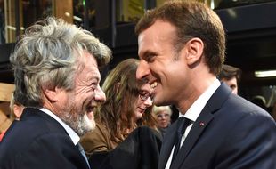 Jean-Louis Borloo et Emmanuel Macron, le 14 novembre 2017 à Tourcoing.