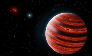 Vue d'artiste d'une exoplanète.