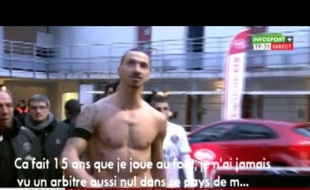 Zlatan Ibrahimovic s'en prend à l'arbitrage de M.Jaffredo.
