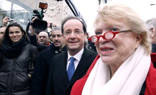 François Hollande (PS) et Eva Joly (EELV), le 19 janvier 2012, à Nantes.