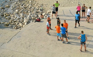 Une séance Run in Marseille au départ de la plage des Prophètes.
