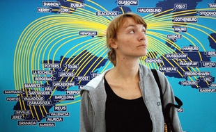 Illustration du programme d'échange étudiant européen Erasmus.