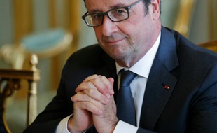 Le président François Hollande le 13 avril 2016 à l'Elysée à Paris