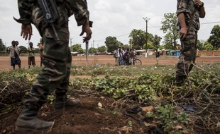 Les soldats français de l'opération Sangaris trouvent une cache d'armes le 11 février 2014.