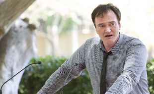 Quentin Tarantino lors d'une allocution à l'école de cinéma de UCLA, à Los Angeles, le 4 juin 2016.
