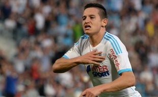 L'attaquant marseillais Florian Thauvin, le 26 octobre 2013 contre Reims au Vélodrome.