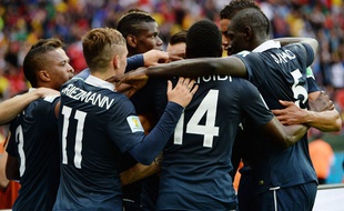 L'équipe de France lors de son match contre le Honduras le 15 juin 2014.