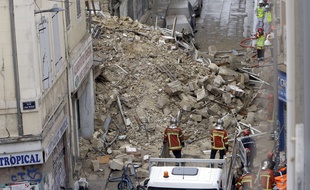 Des immeubles se sont effondrés dans le quartier de Noailles à Marseille, le 5 novembre 2018.