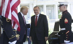 Donald Trump accueille son homologue turc Recep Tayyip Erdogan à la Maison Blanche, le 16 mai 2017.