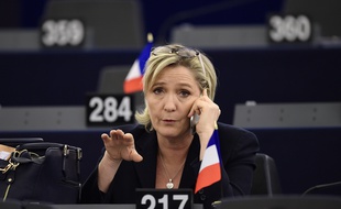 La candidate du Front national à l'élection présidentielle au Parlement européen à Strasbourg, le 17 janvier 2017.