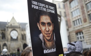 Manifestation pour la libération de Raef Badawi à Paris, le 7 mai 2015.