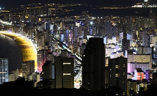 La cité balnéaire de Benidorm en Espagne, sur la côte méditerranéenne.