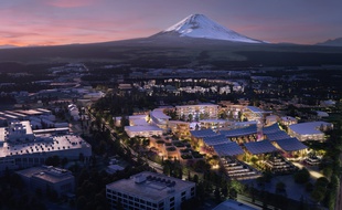 Image de synthèse du futur quartier connecté voulu par Toyota.