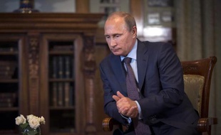 Le président russe Vladimir Poutine au Palais de Livadia en Crimée le 14 août 2014