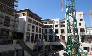 A Bordeaux, le 11 septembre 2014-Visite du chantier de la promenade Sainte Catherine qui sera livree en septembre 2015.