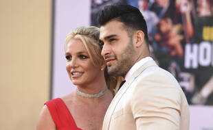 Britney Spears et Sam Asghari, à Los Angeles le 22 juillet 2019.