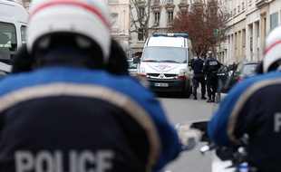 French Police in Lyon, FRANCE -26/02/2015.
Illustration POLICE/ELSNER_162512/Credit:ELSNER FABRICE/SIPA/1503021649