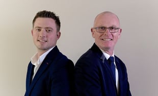 Jérémie et Didier Oudin, directeur général et président du groupe traiteur Arom.