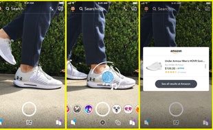 La «visual search» permettra, via Snapchat, d'acheter en quelques clics un objet ou accessoire sur Amazon.