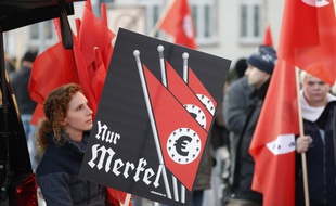 Des manifestants d'extrême droite en Allemagne, le 17 novembre 2018.
