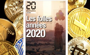 Le journal numérique que 20 Minutes a choisi de transformer en NFT. Montage.