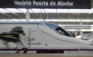 Un train à grande vitesse espagnol