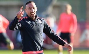 Franck Ribéry à l'entraînement du Bayern Munich, le 8 décembre 2015.