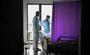 L'unité des maladies infectieuses à l'hôpital de Gonesse, le 22 octobre 2020.