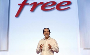 Le patron d'Iliad, Xavier Niel, lors d'une conférence de presse sur les nouveaux tarifs de sa filiale Free, en 2012