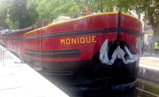 Un accident de péniche a provoqué l'interruption de la circulation sur le canal du Midi, le 25 juin 2019.