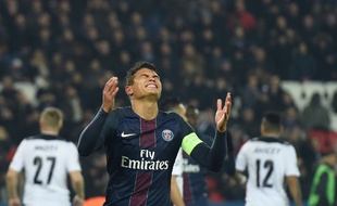 Thiago Silva lors du match entre le PSG et Ludogorets le 6 décembre 2016.