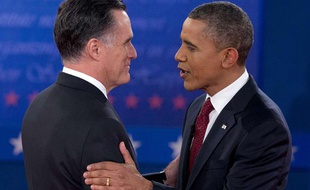Mitt Romney et Barack Obama s'affrontaient mardi 16 novembre 2012 dans un deuxième débat télévisé, dans le cadre de la présidentielle américaine.