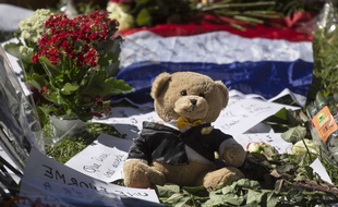 A Nice, sur la promenade des Anglais le 16/07/2016, un hommage aux victimes.