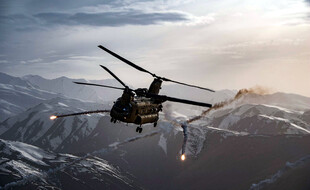 Un hélicoptère de l'armée américaine en Afghanistan en 2018.