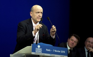 Alain Juppé s'est exprimé devant le conseil national de l'UMP, le 7 février 2015, à la Mutualité, à Paris. AFP PHOTO/ALAIN JOCARD