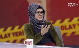 Hatice Cengiz à la télévision turque le 26 octobre 2018