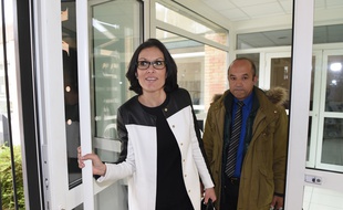 Maître Dufetel-Cordier en 2014 avec le père de l'un des deux jeunes Toulousains partis en Syrie.
