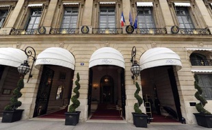 L'entrée de l'hotel Ritz à Paris, en 2011