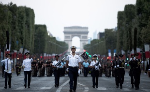 Répétitions du défilé du 14-Juillet, le 12 juillet 2018 à Paris.