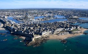 Vue aérienne de Saint-Malo