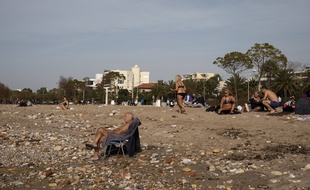 Une plage en banlieue d'Athènes, le 10 janvier 2020 en Grèce.