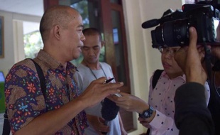 Sugiono, l'expert indonésien cité par la défense du Français Serge Atlaoui, le 26 mai 2015 au tribunal à Jakarta