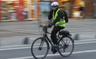 NANTES le 24/01/2013 Velos dans le centre ville