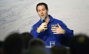 L'astronaute Thomas Pesquet, le 6 juin en direct du centre de l'Agense spatiale européenne, à Cologne.